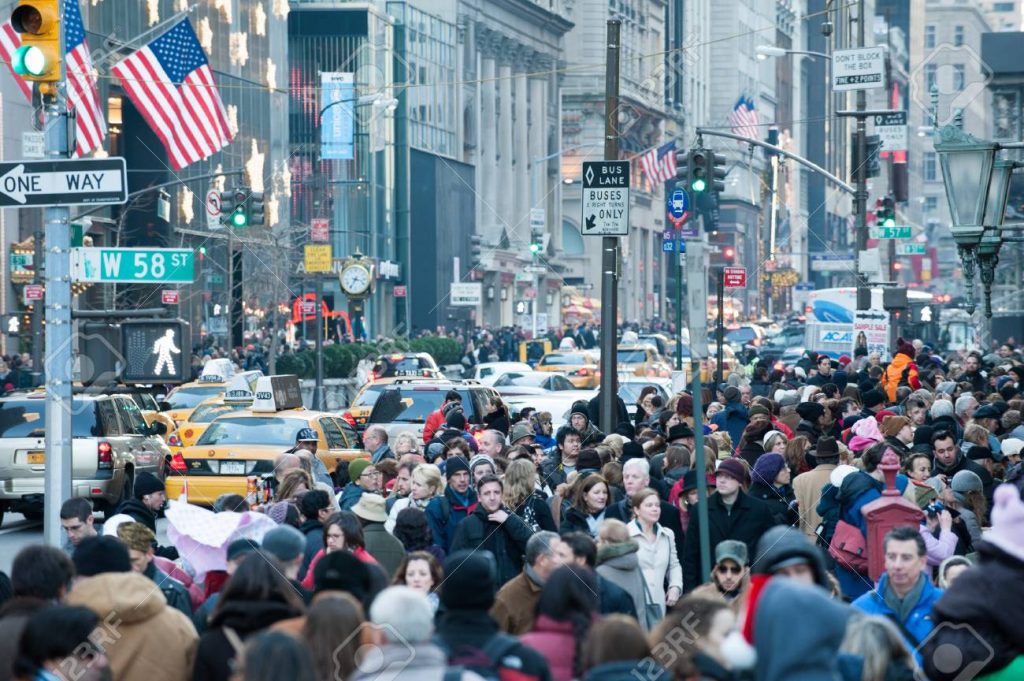 NEW YORK USA DECEMBER City Streets Are Crowded Of People For Xmas Lawyers